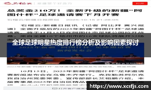 全球足球明星热度排行榜分析及影响因素探讨